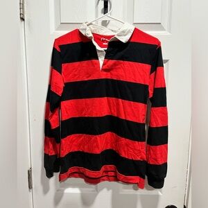 art class Red and Black Striped Polo